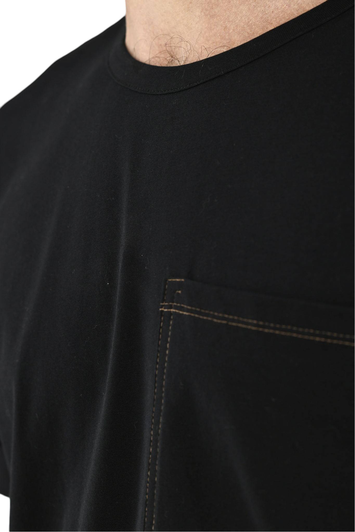 Menswear Black XL Pocket Cotton T ZG5693