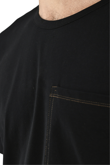 Menswear Black XL Pocket Cotton T ZG5693