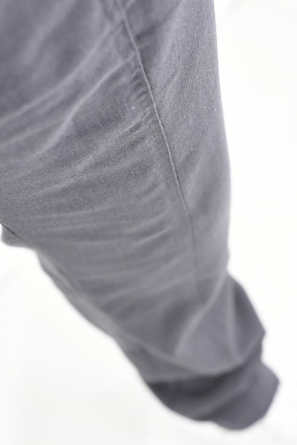 Mens Grey Linen Trousers ZG5408