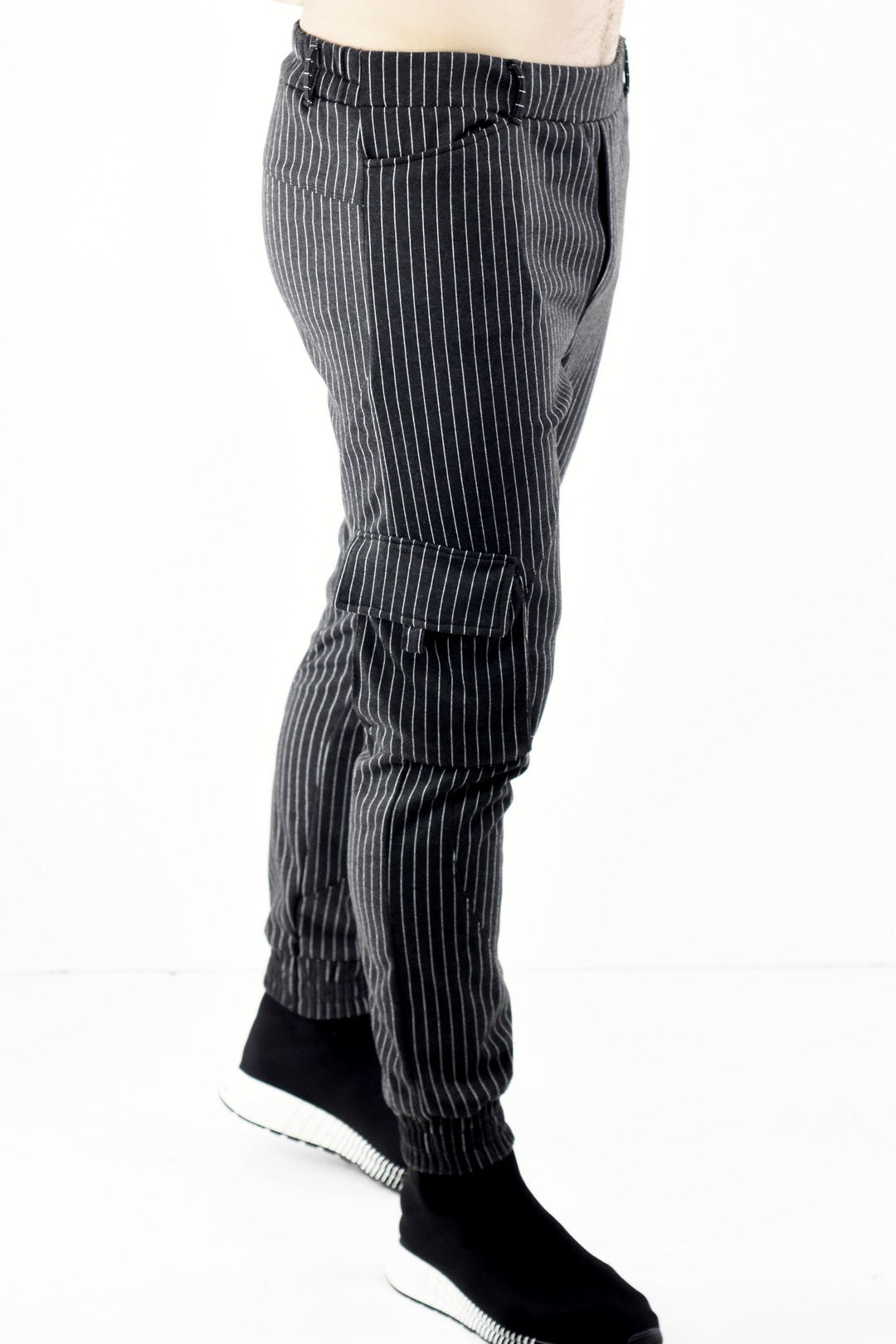 Pinstripe cheap joggers mens