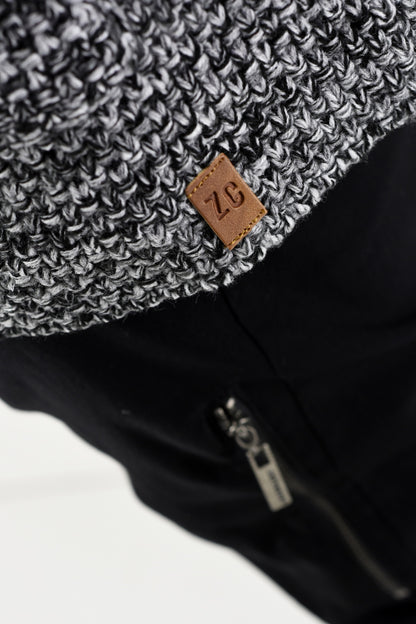 Menswear Greys Marl Hooded Cardigan with Pockets ZG5515