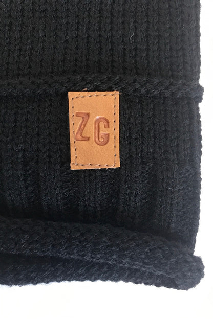 Black Ribbed Beanie ZG5278