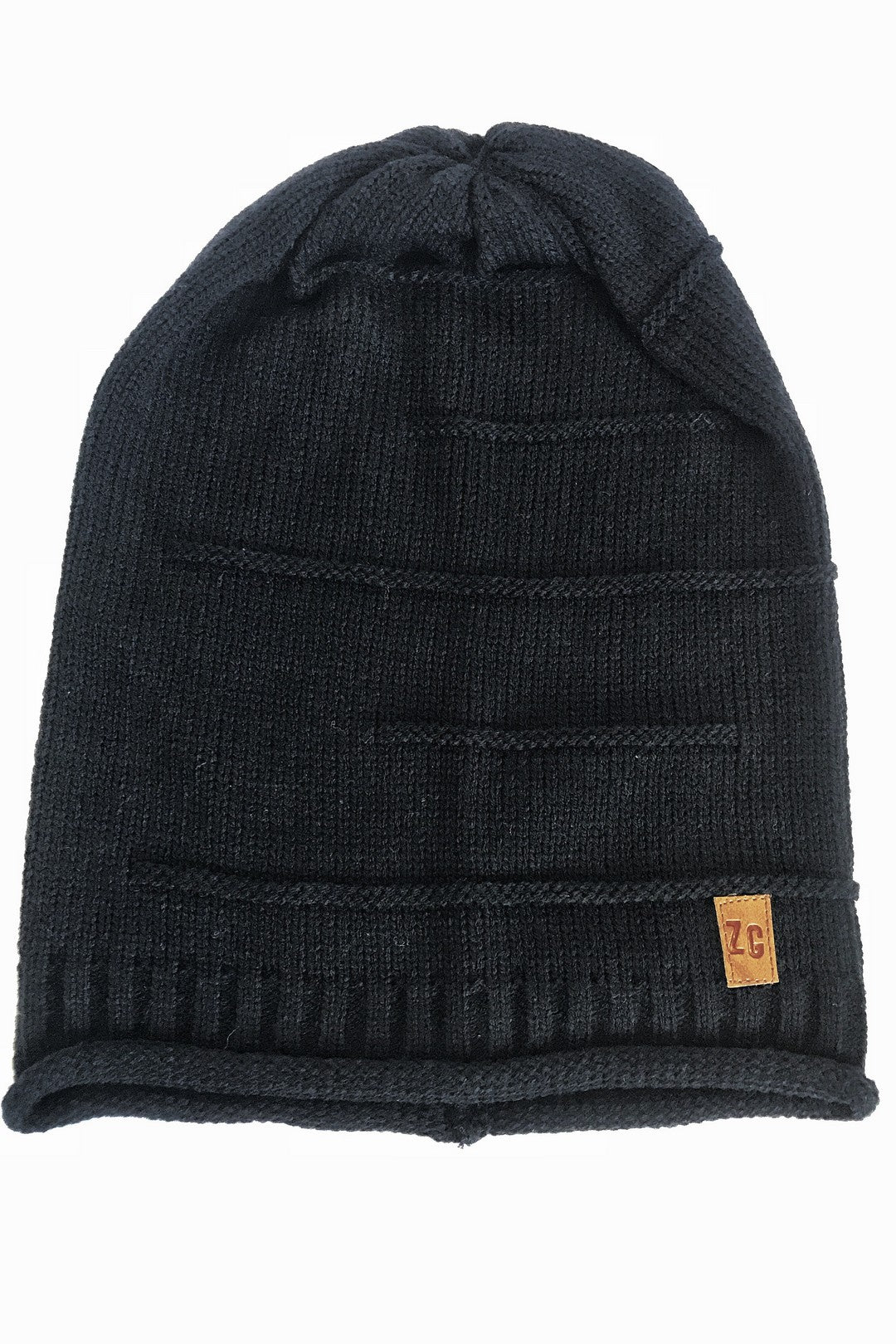 Black Ribbed Beanie ZG5278